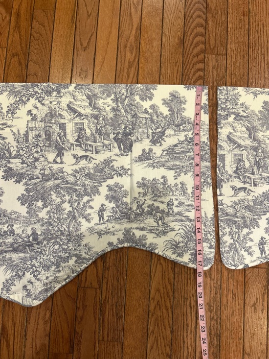 Ellis Curtain Victoria Park Toile lined swag valance classic French country - Picture 4 of 4